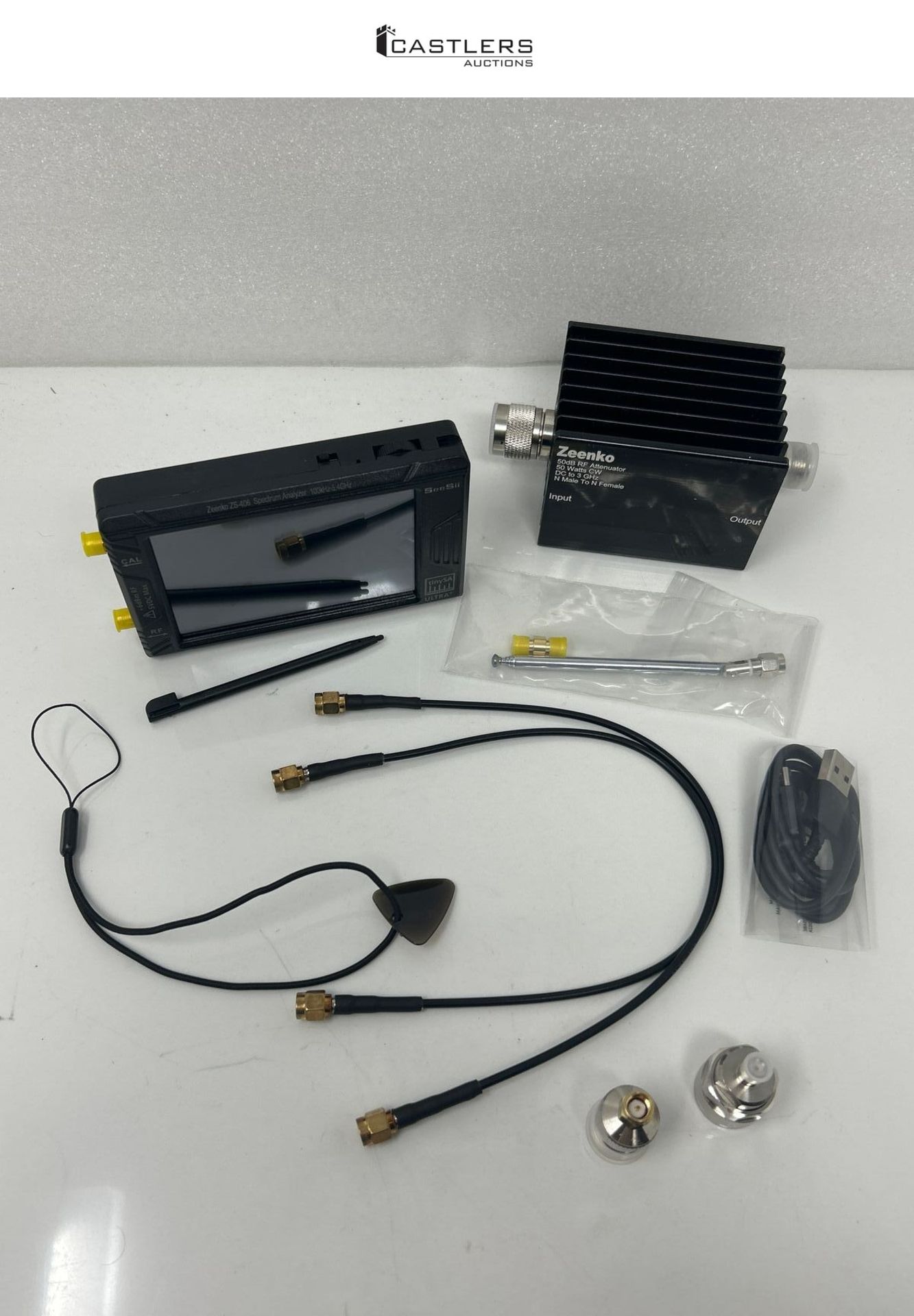 RRP £174.93 - SeeSii TinySA Ultra+ ZS406 Spectrum Analyzer with 50W Attenuator, 4.0 Inch 100kHz to