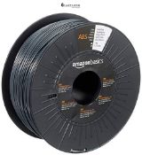 Amazon Basics ABS 3D Printer Filament, 1.75 mm, Dark Gray, 1 kg Spool