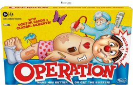Operation Electronic Board Game with Doctor Cards and Funny Ailments, 1+ Player, Funny Kids' Games,