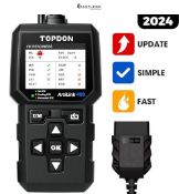 NEW - TOPDON AL400-A OBD2 Code Reader, 10 OBD2 Functions, Check Engine Light/Smog Emission Test / O
