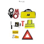 AA Vehicle Breakdown Safety Kit Plus AA5618 â€“ Tyre Inflator, Warning Triangle, Tow Rope, Hi-Vis V