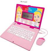 LEXIBOOK, Disney Princess, Educational and Bilingual Laptop French/English with 124 Activities: Mat