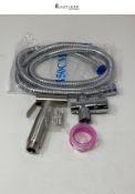 Stainless Steel Hand Shower Bidet Toilet Spray with 3 Way Valve (1/2"-3/8") Perfect for Personal Hy