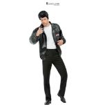 Smiffys Grease T-Birds Jacket for Adults in Black, Embroidered Logo, Officially Licensed Grease Fan