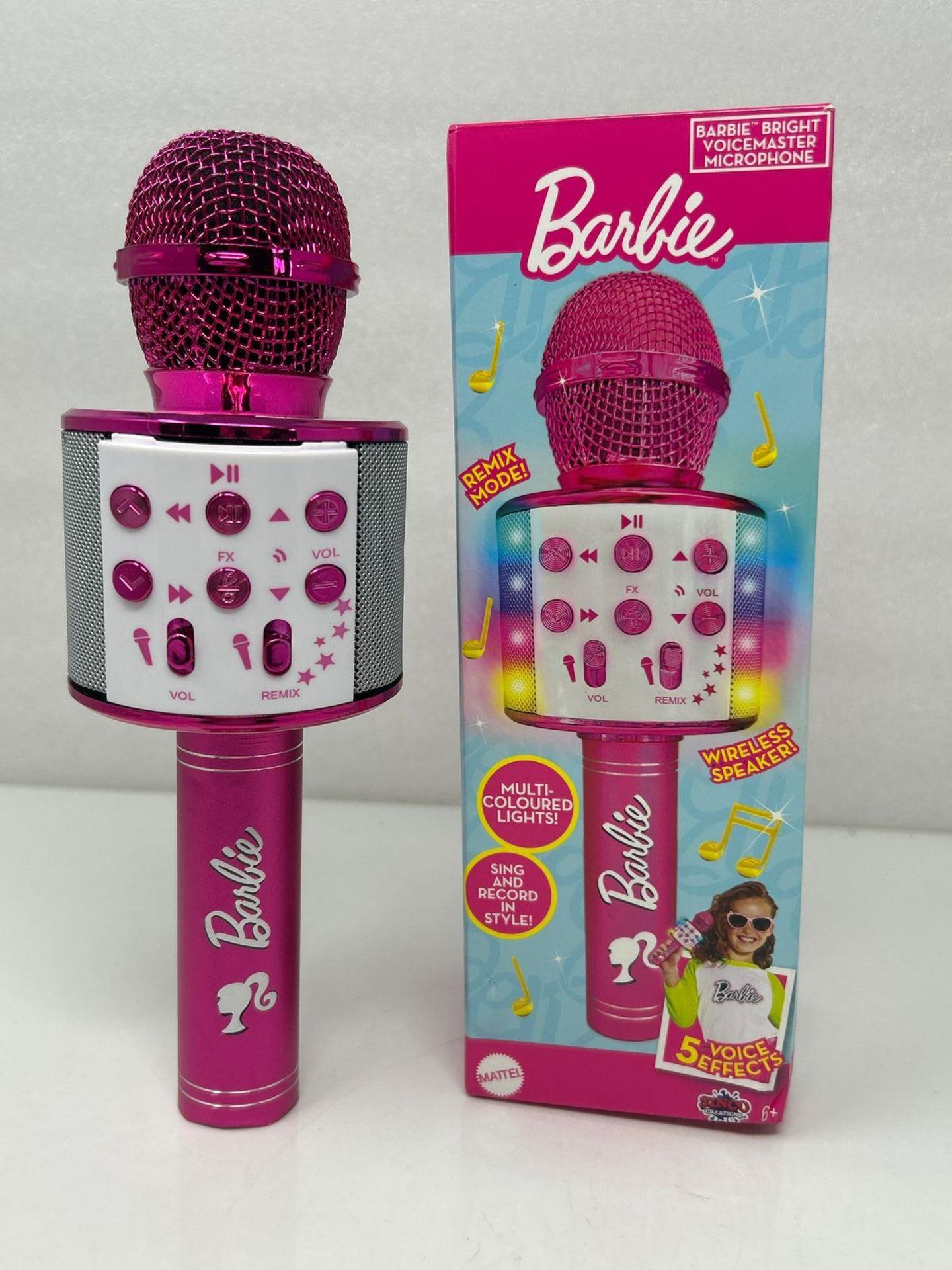 Barbie Bright Voicemaster Microphone | Karaoke Wireless Microphone | Wireless Speaker | Multi-colou - Image 2 of 4