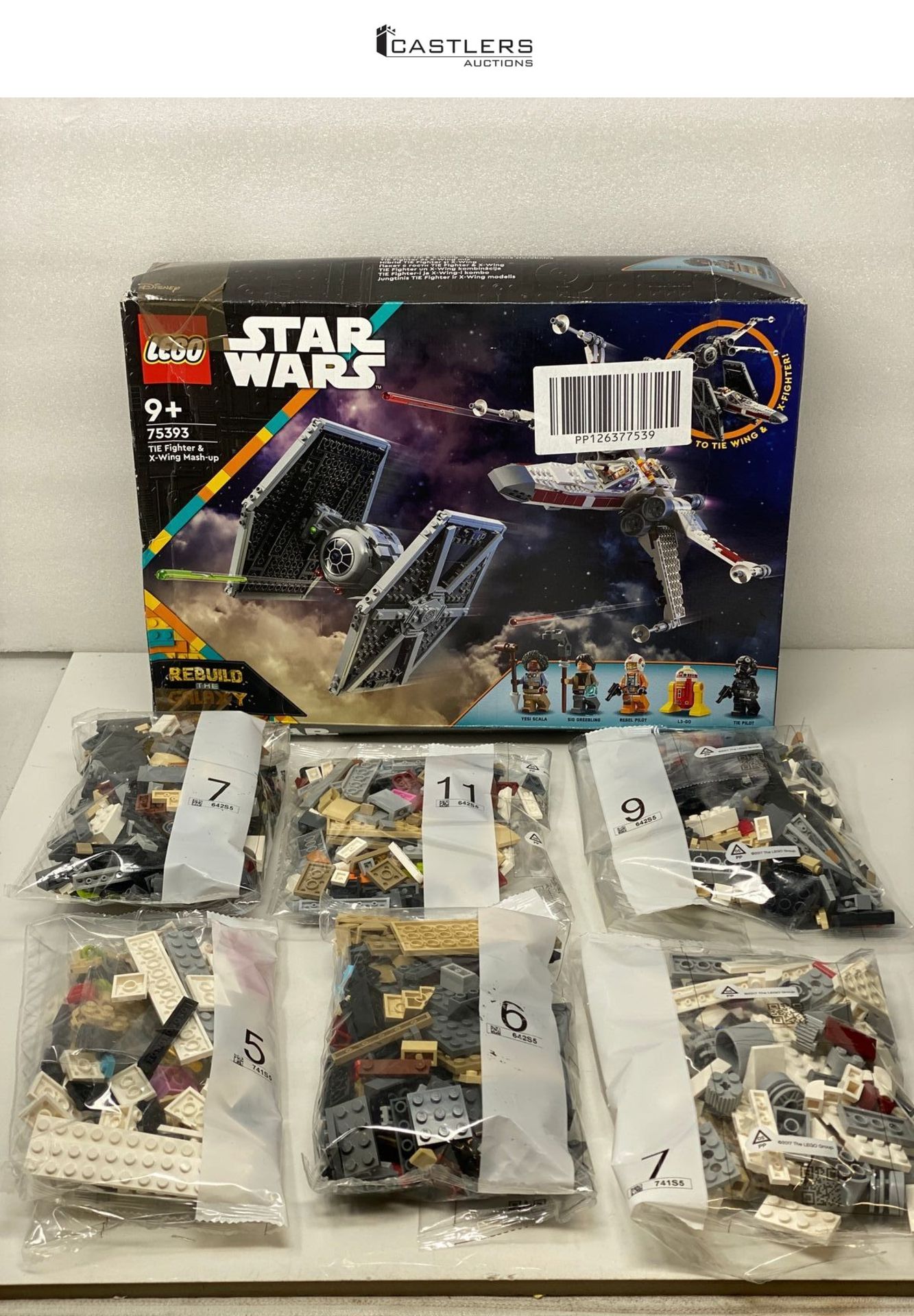 RRP £94.99 - LEGO Star Wars 75393 TIE Fighter & X-Wing Mash-up - Building Toy with 2 Starships, 4 M