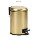 TATAY Bathroom Bin with Pedal 3L | Soft Close Lid | Compact and Removable Inner Bucket | Stainless
