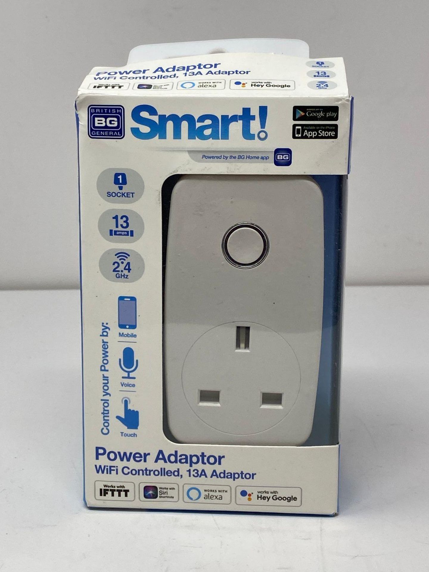 BG Electrical Smart Power Single Plug-In Adaptor, 13 A, White Moulded - Image 2 of 4