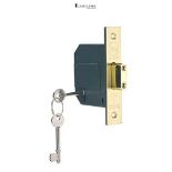 Yale PM562 High Security BS 5 Lever Mortice Dead Lock 76mm 3-inch - Polished Brass Finish - 2 Keys
