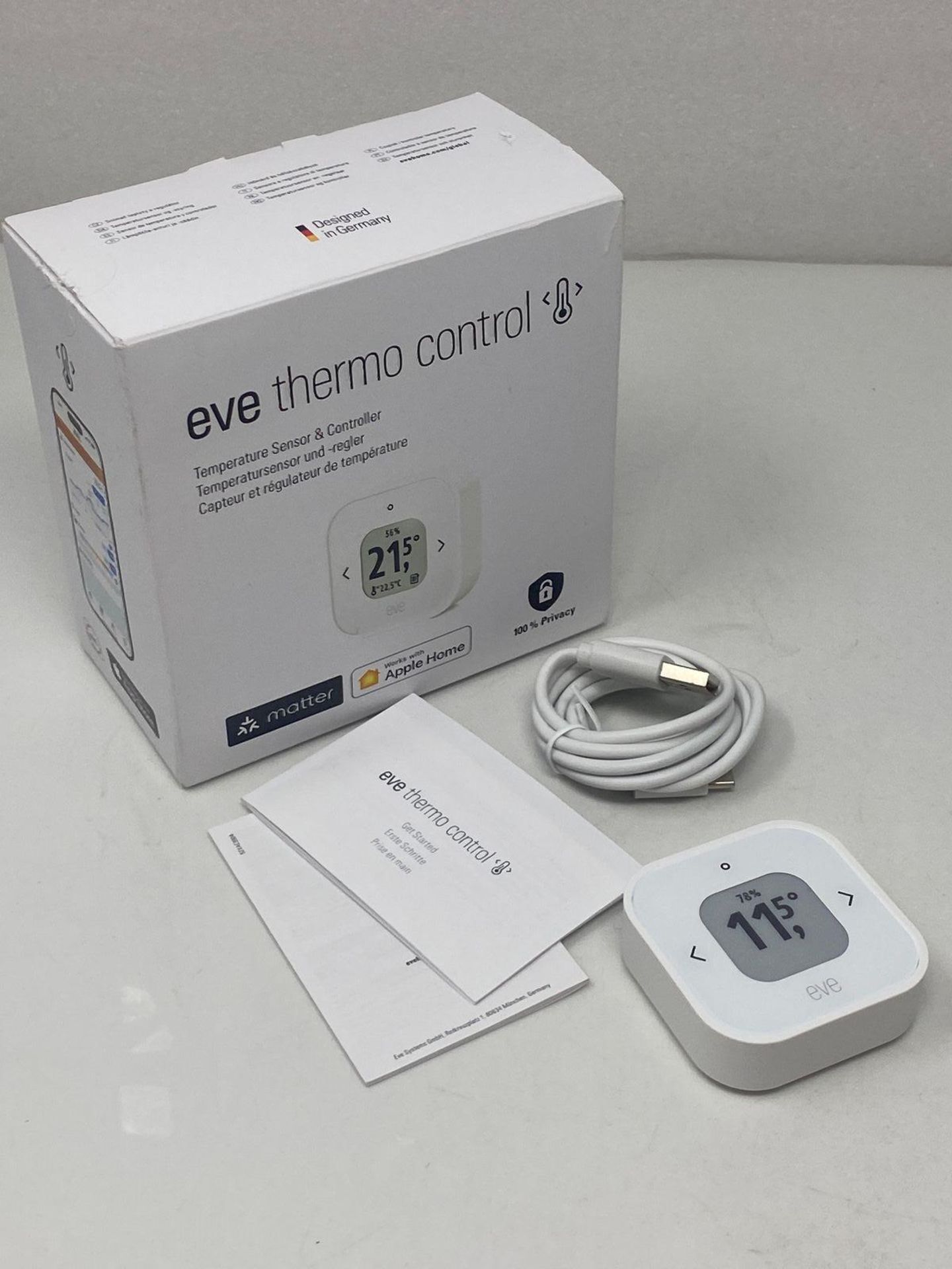 RRP £64.65 - Eve Thermo Control (Matter) â€“ Temperature sensor and controller for Eve Thermo (Matt - Image 2 of 4