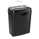 Amazon Basics Paper Shredder, 5-6 Sheet Cross Cut, for Paper and Plastic Cards, Black