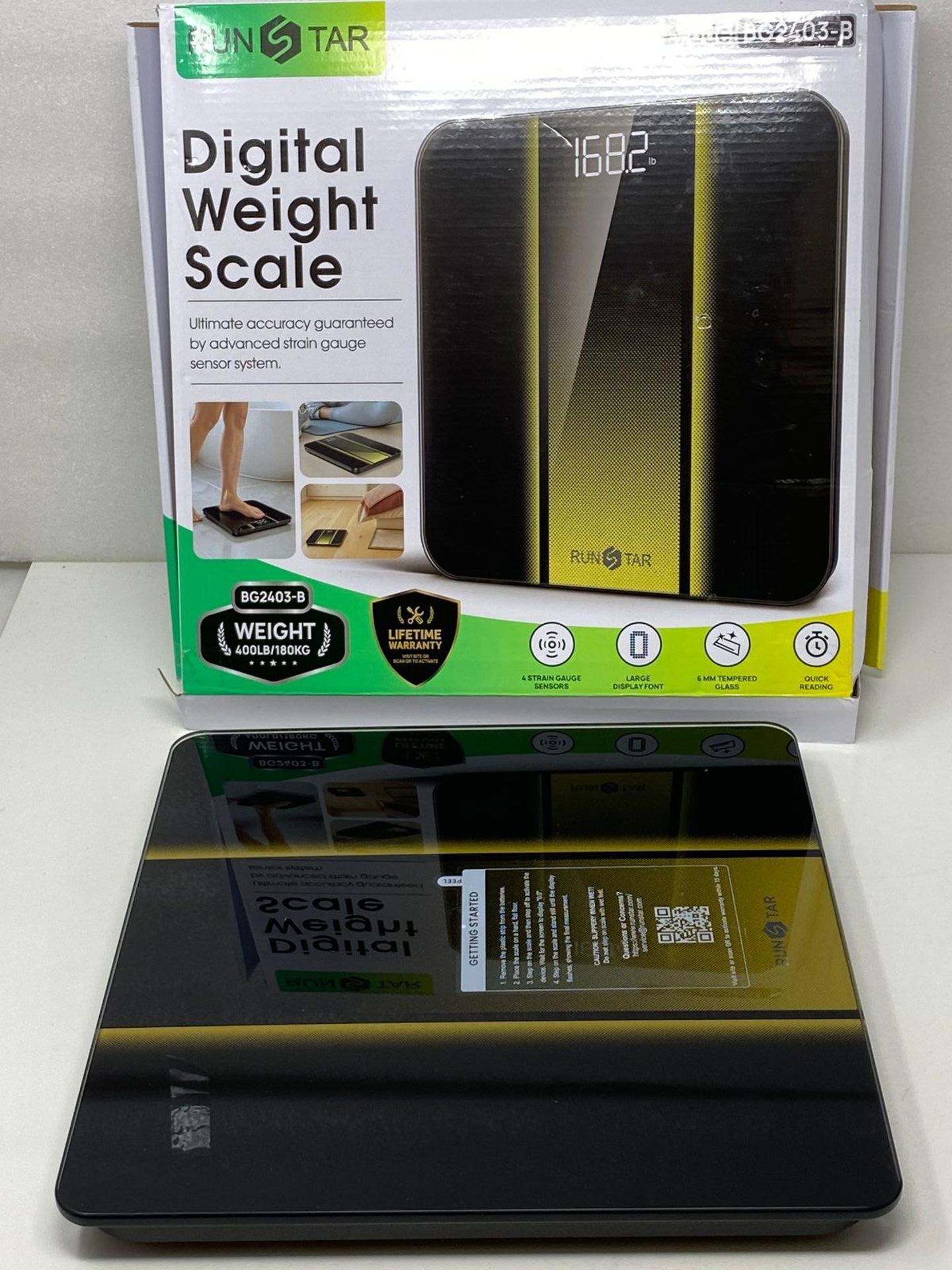 RunStar Scale for Body Weight, Digital Bathroom Scale with High Precision, Clear LED Backlight Disp - Image 2 of 4