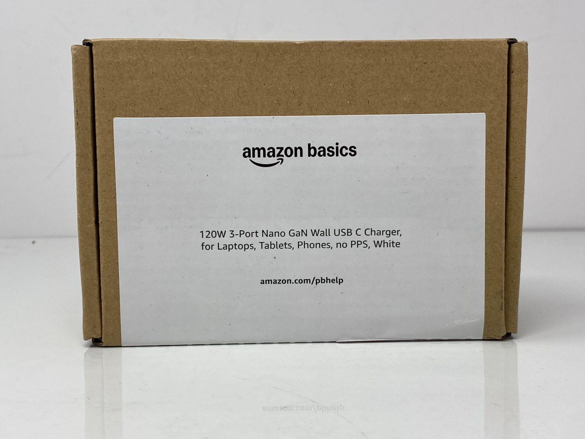Amazon Basics Fast Charging USB C Nano GaN Wall Charger, 120W 3-Port for Laptops, Tablets, Phones, - Image 2 of 4