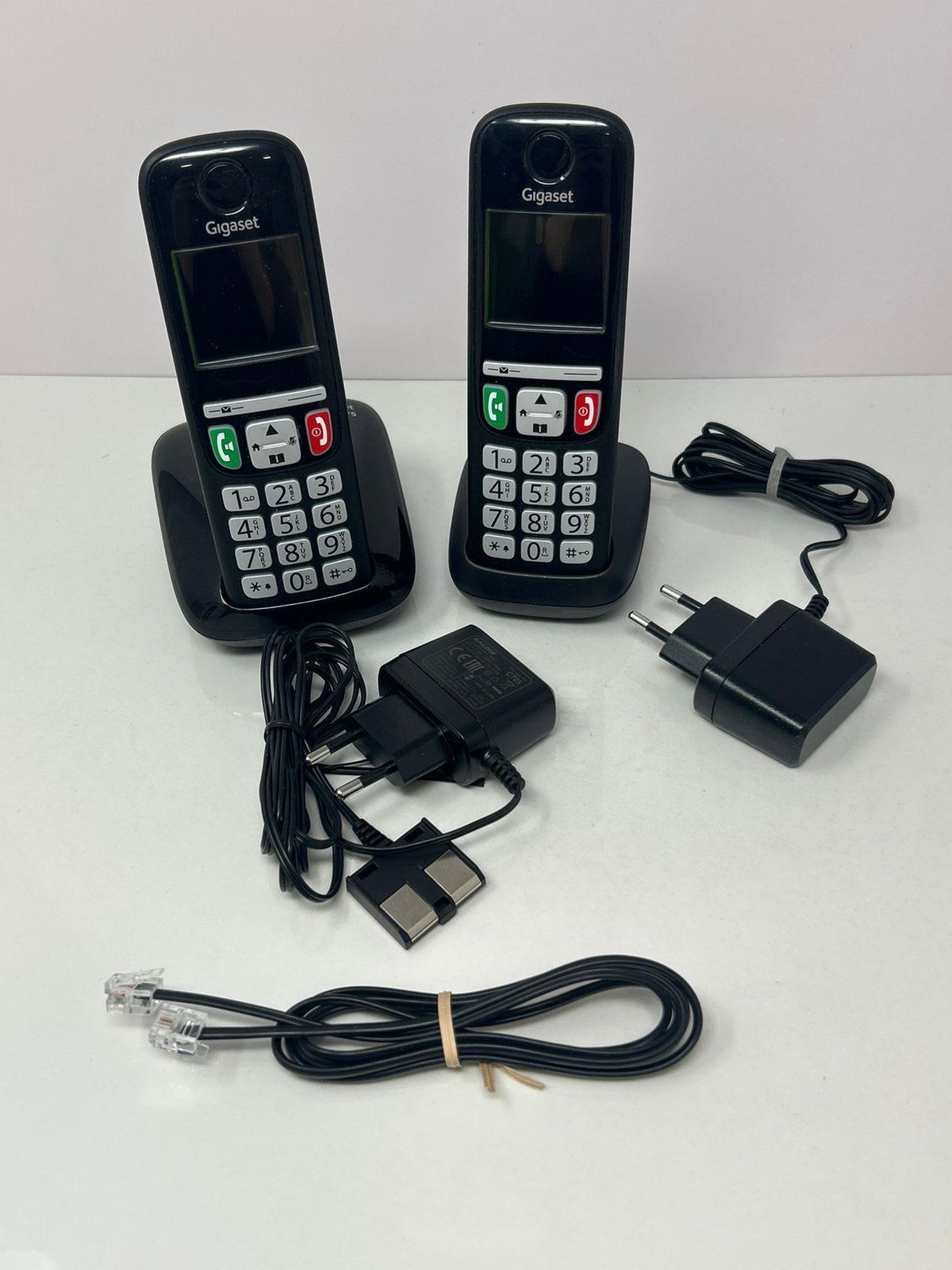 RRP £51.91 - Gigaset E275 Duo - Two DECT Cordless Phones - Large Keys and Numbers - Hearing Aid Com - Image 2 of 5