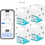 Meross Smart Plug with Energy Monitoring, Mini Smart WiFi Plug Work with Alexa, Google Home, SmartT