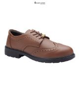 Blackrock ESD Brogue Smart Safety Shoes, Composite, Brown, Metal-Free Toe Cap Shoes, Smart, Leather