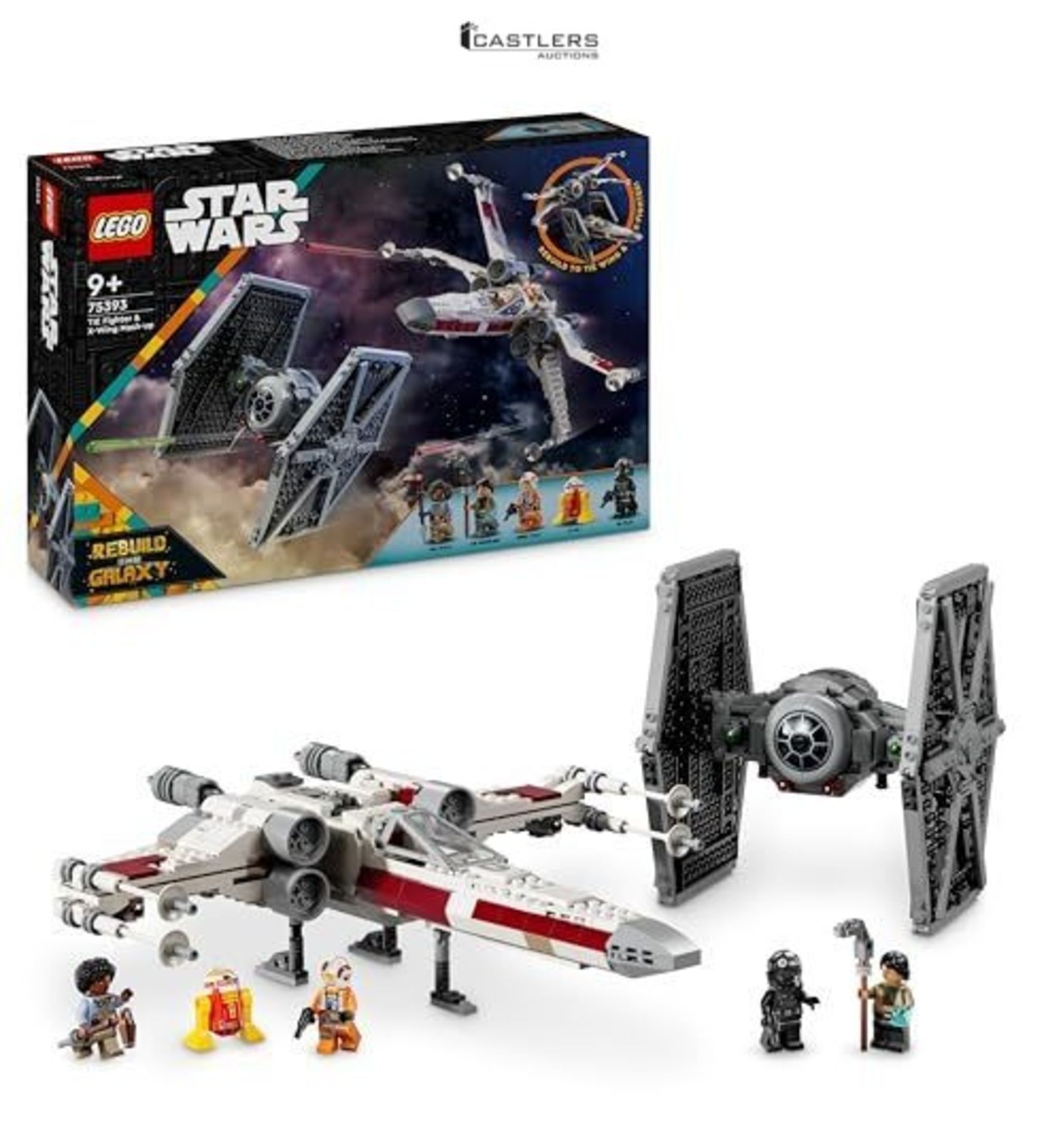 NEW - RRP £94.99 - LEGO Star Wars 75393 TIE Fighter & X-Wing Mash-up - Building Toy with 2 Starship