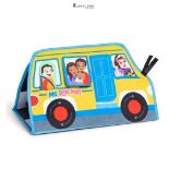 NEW - Ms. Rachel Official Tummy Time Activity Bus Folding Play Mat with Baby Mirror & Sensory Toys