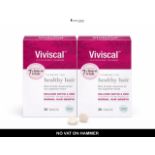 NEW - RRP £60.00 - 2 x Viviscal Hair Supplement for Women, Biotin & Zinc Tablets (60 Tablets)