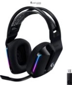 RRP £77.62 - Logitech G G733 LIGHTSPEED Wireless Gaming Headset with suspension headband, LIGHTSYNC