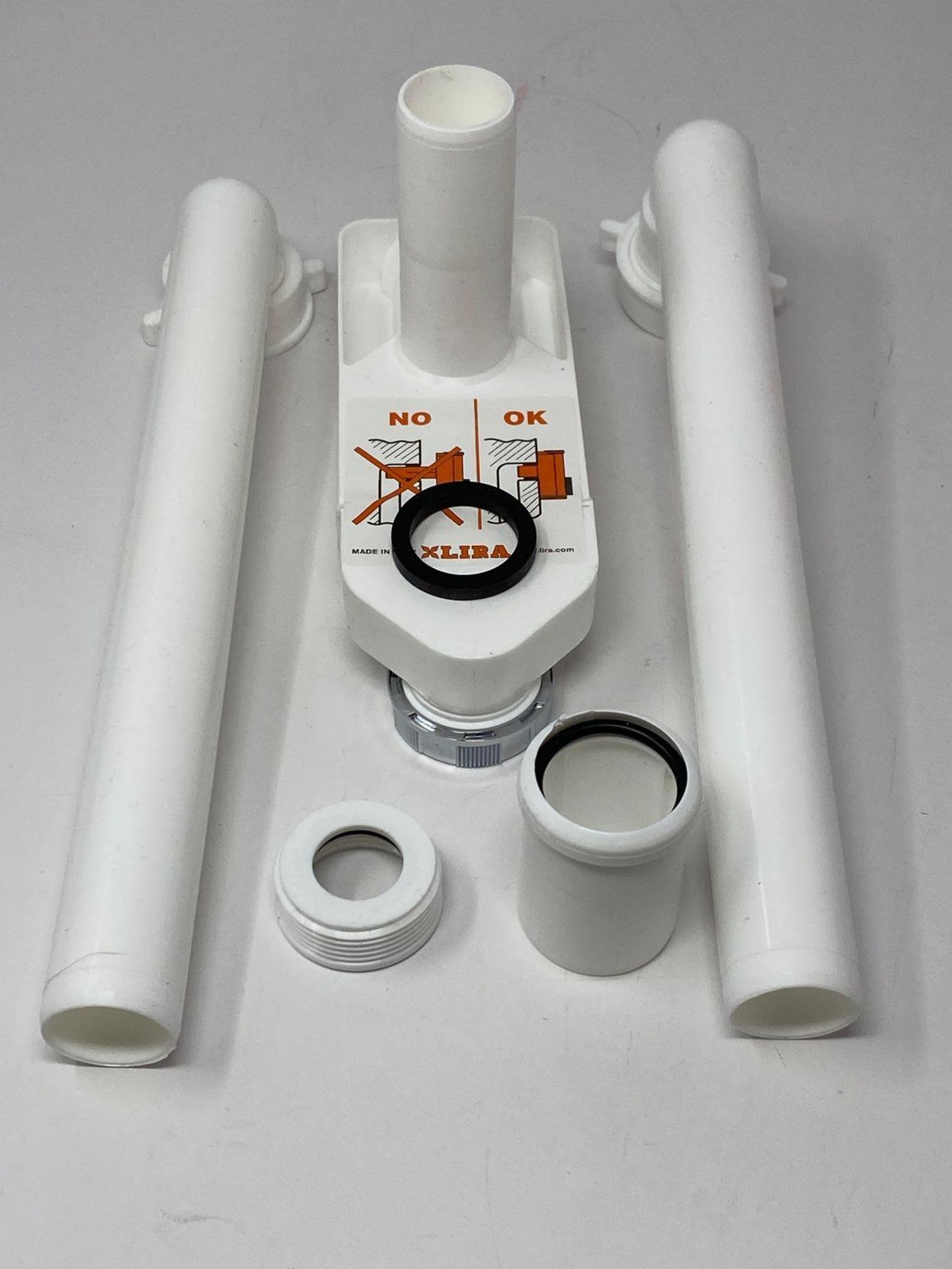 lira Space-Saving Inspectionable Siphon for Washbasin A.8274.01, White, One - Image 3 of 5