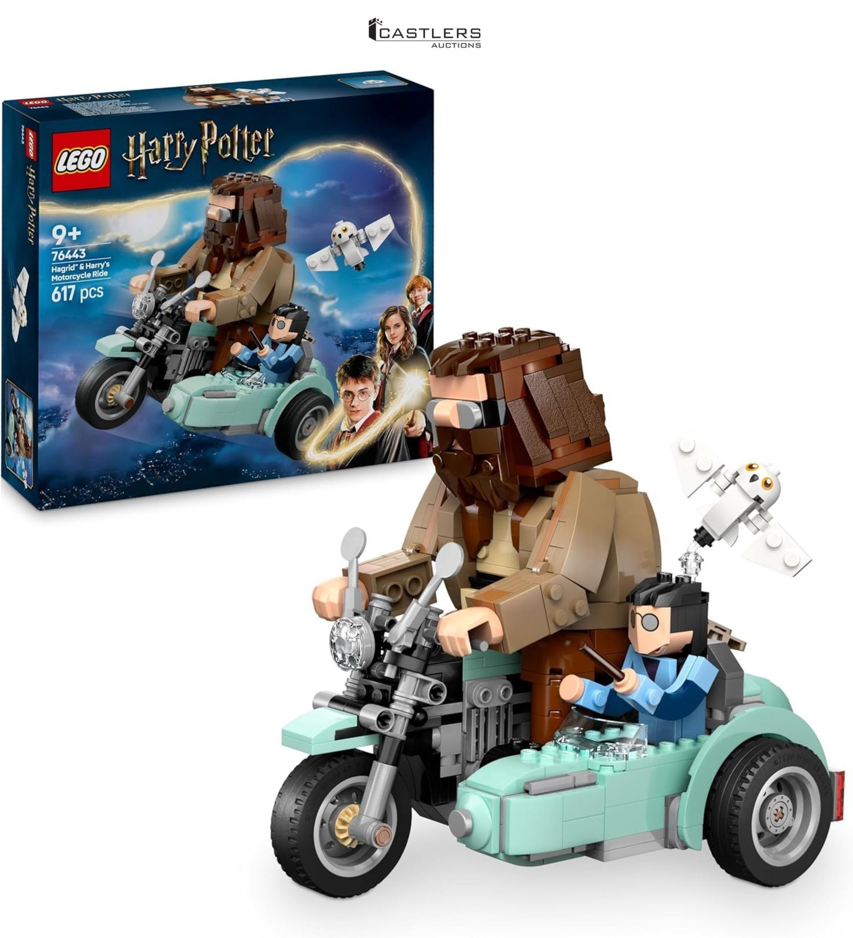 LEGO Harry Potter Hagrid & Harry’s Motorcycle Ride - Play and Display Motorbike Toy with a Sidecar