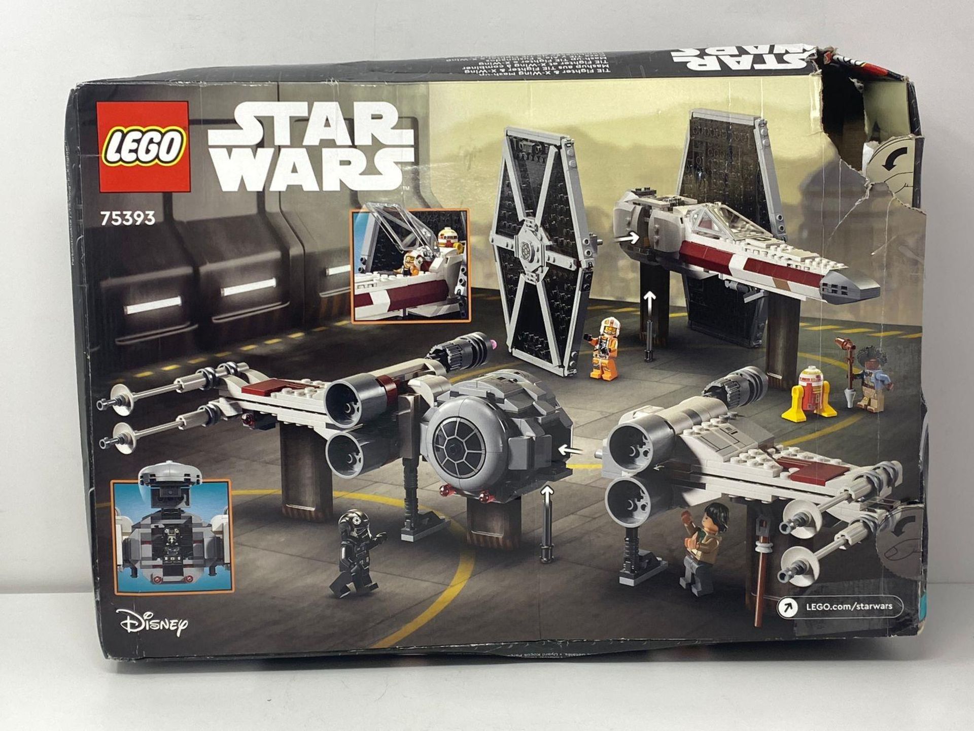 NEW - RRP £94.99 - LEGO Star Wars 75393 TIE Fighter & X-Wing Mash-up - Building Toy with 2 Starship - Image 2 of 5