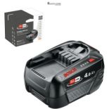 Bosch Battery pack PBA 18V 4.0Ah W-C (18 volt System, 4.0Ah, in Carton Packaging)