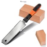 Japanese Hand Saw for Woodworking, Small Non-Slip Handle, Double Tooth Handsaw SK5 Blade, Fine Cutt