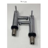 Wasserrhythm Bath Pillar Taps Pair Twin Tub Tap Traditional Two Holes Lead-Free Stainless Steel Chr