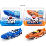 ZURU Robo Alive Robo Boats, Tiger Shark & Robo Shark Boat, 2 Pack, by ZURU Water Activated Boat Toy