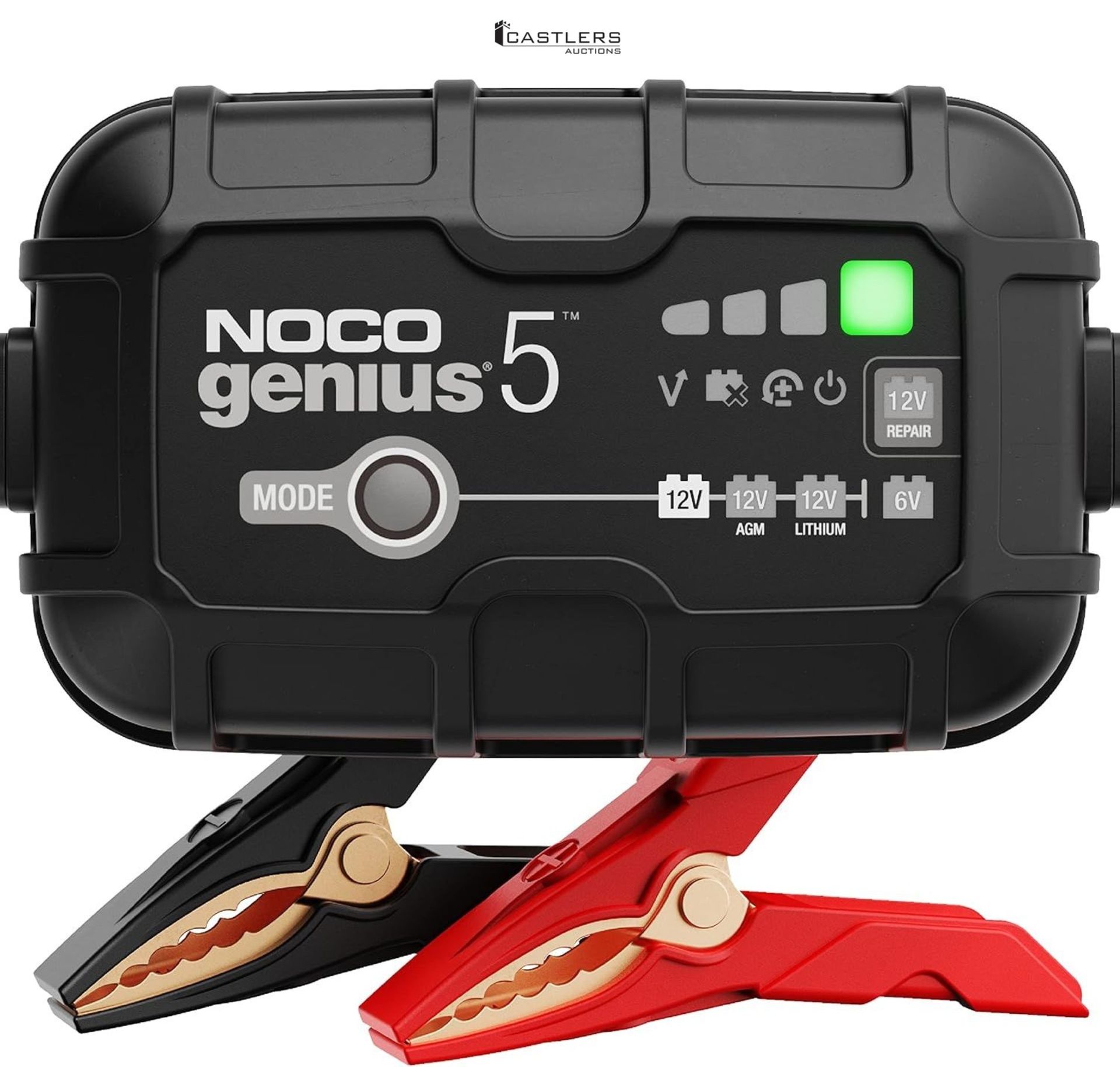 RRP £77.60 - NOCO GENIUS5: 5A 6V/12V Smart Battery Charger – Automatic Maintainer, Trickle Charger