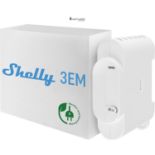 RRP £92.20 - Shelly 3EM | 3-Channel WiFi Smart Energy Meter with Contactor Control - 120A (per chan