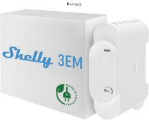 RRP £92.20 - Shelly 3EM | 3-Channel WiFi Smart Energy Meter with Contactor Control - 120A (per chan