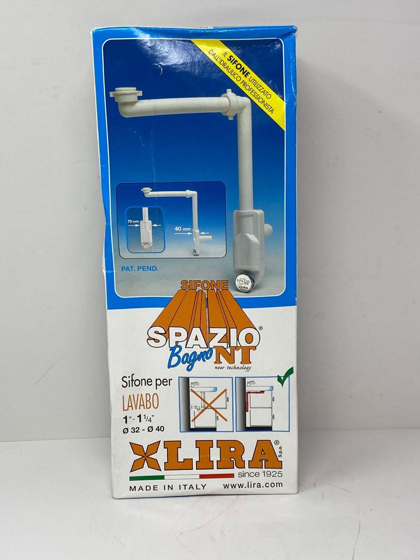 lira Space-Saving Inspectionable Siphon for Washbasin A.8274.01, White, One - Image 2 of 5