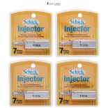 Schick 314641 Injector Blades, 7-Count Boxes (Pack of 4)