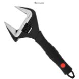 Amazon Basics Plumbing Adjustable Wide Jaw Wrench with Soft Grip, 16.1 cm L x 7.2 cm W x 1.5 cm H