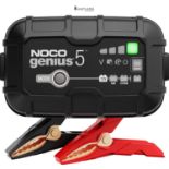 RRP £77.60 - NOCO GENIUS5: 5A 6V/12V Smart Battery Charger – Automatic Maintainer, Trickle Charger