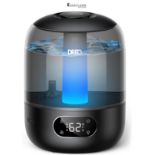 Dreo Humidifier for Bedroom with Sensor, 26dB Quiet Cool Mist Ultrasonic Humidifiers for Home, 360°