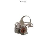 3M Reusable Half Face Mask, Comfortable Respirator, Medium, 6200, EN safety certified