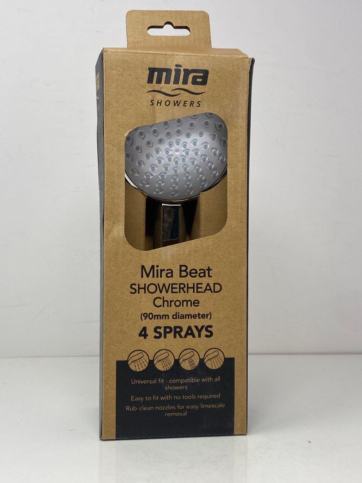 Mira Showers 2.1703.012 Beat 9 cm Four Spray Shower Head - Chrome - Image 2 of 4