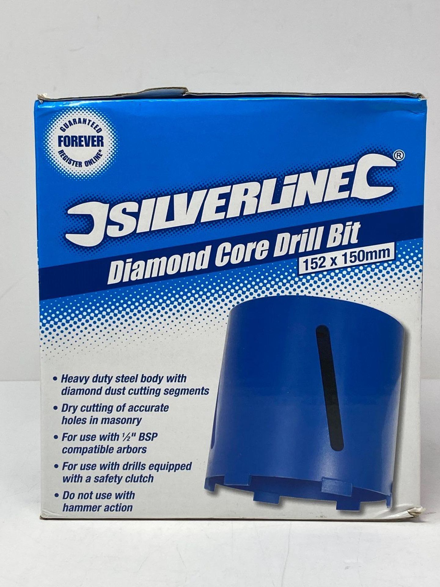 Silverline 406549 Diamond Core Drill Bit 152 x 150 mm, Blue - Image 2 of 5