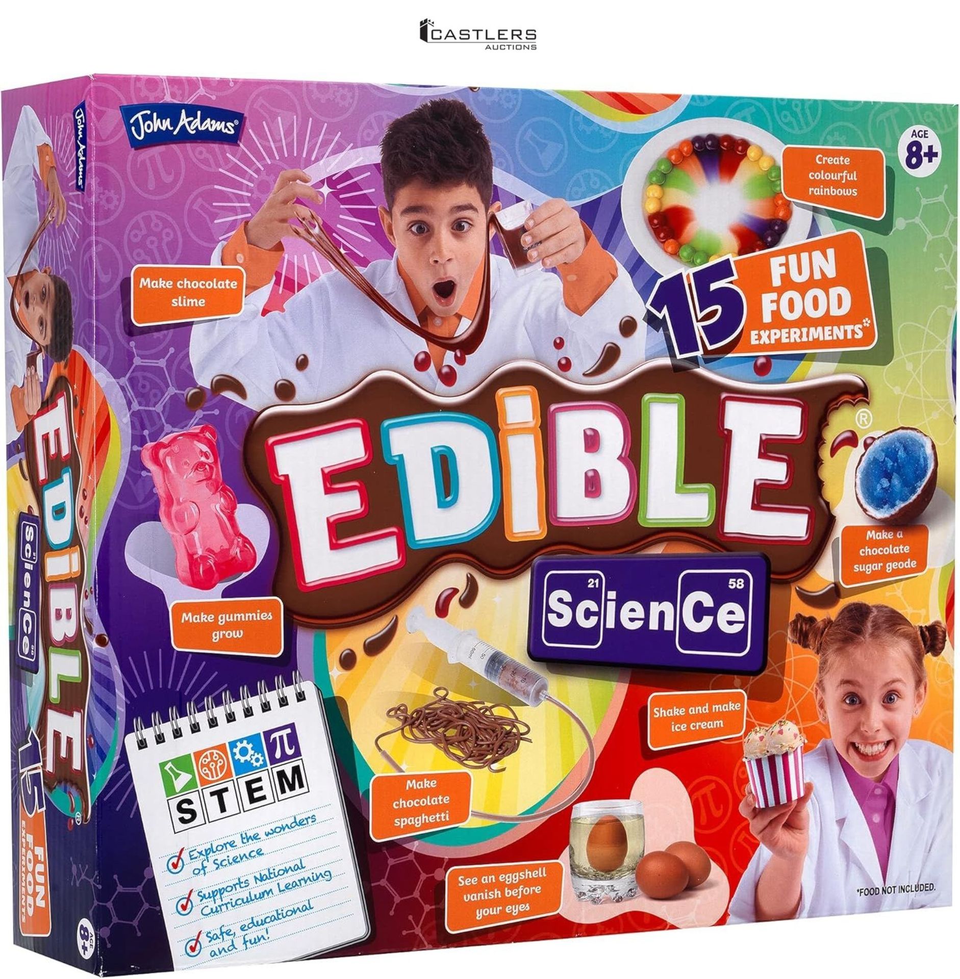 John Adams Edible Science Kit: 15 Fun Food Experiments | STEM Toy | Age 8+ | Create, Eat & Enjoy Fo