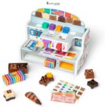 Melissa & Doug Wooden Chocolate Factory Pretend Play Set, Play Food Candy Maker for Boys and Girls,