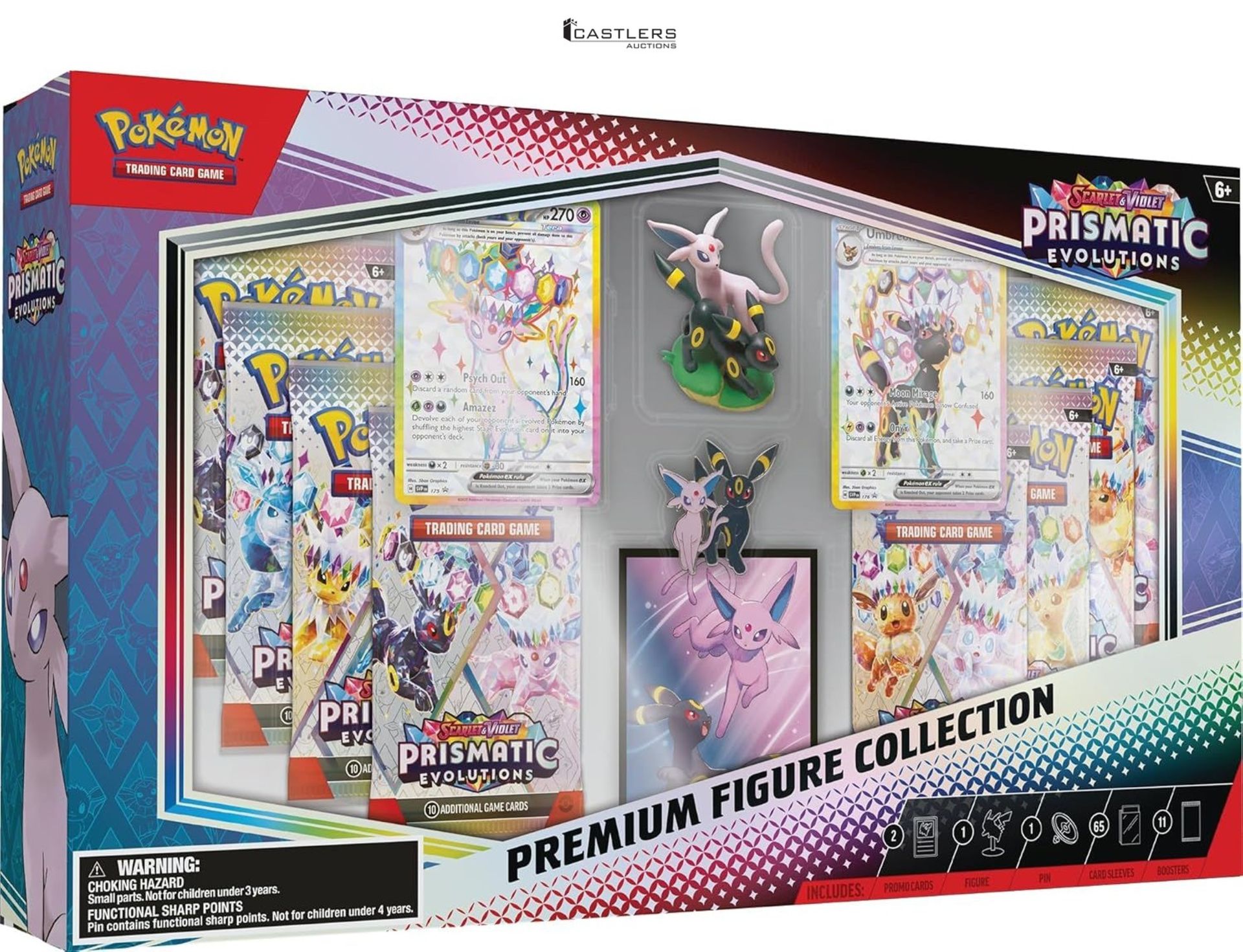 NEW - RRP £69.99 - Pokémon TCG: Scarlet & Violet—Prismatic Evolutions Premium Figure Collection (2