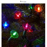 Lights4fun 15m Traditional Multicoloured Pickwick Christmas Tree String Fairy Lights 150 LEDs Plug