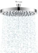 Hibbent Fixed Shower Head 8 Inch Rainfall Showerhead,High Pressure,Swivel Spray Angle, Voluptuous S