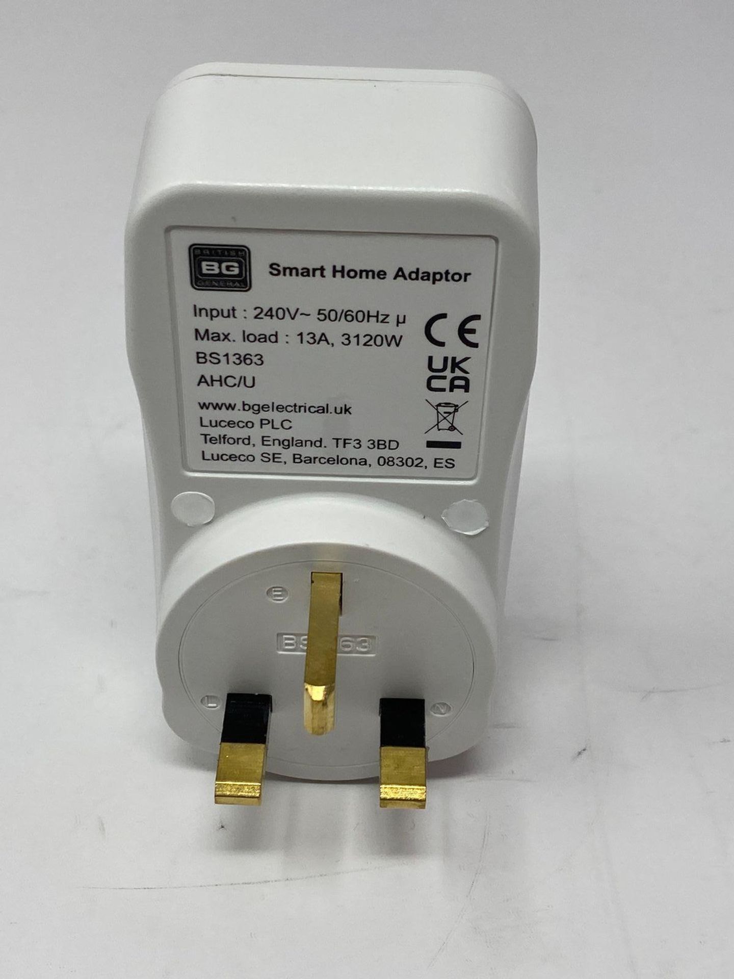 BG Electrical Smart Power Single Plug-In Adaptor, 13 A, White Moulded - Image 4 of 4