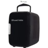 Russell Hobbs Mini Cooler RH4CLR1001B 4L/6 Can Portable Mini Cooler & Warmer for Drinks, Cosmetics/
