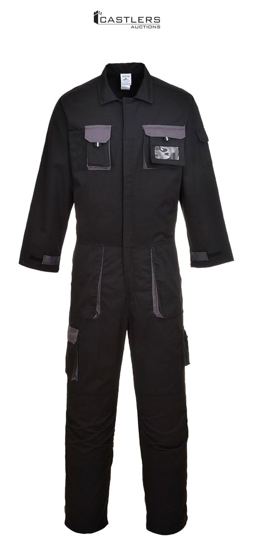 Portwest TX15 Men's Texo Contrast Coveralls Durable Cotton Protective Work Overalls Workwear Knee P
